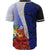 Tonga Polynesian Custom Personalised Baseball Shirt - Coat Of Arm With Hibiscus Blue - Polynesian Pride