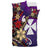 Wallis and Futuna Bedding Set - Tribal Flower With Special Turtles Purple Color - Polynesian Pride