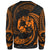 Tonga Polynesian Custom Personalised Sweater - Orange Tribal Wave - Polynesian Pride