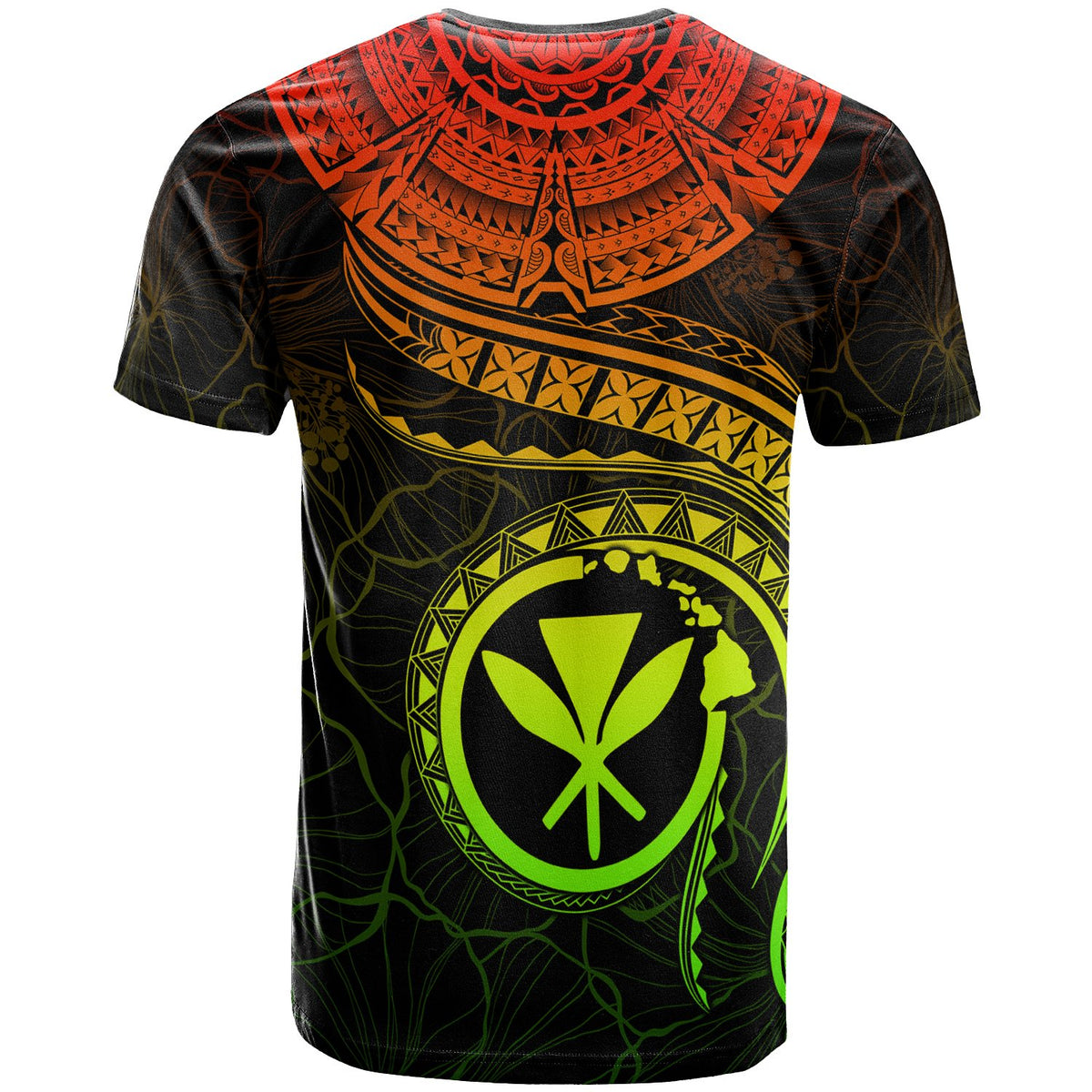 Polynesian Hawaii Kanaka Maoli Custom T Shirt Hawaiian Waves (Reggae) - Polynesian Pride