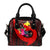 Papua New Guinea Shoulder Handbag - Polynesian Hook And Hibiscus (Red) - Polynesian Pride