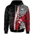 American Samoa Polynesian Zip up Hoodie Wave Tattoo Unisex Red - Polynesian Pride