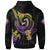 Marshall Islands Custom Zip up Hoodie Plumeria Flowers with Spiral Patterns - Polynesian Pride