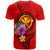 Hawaii Polynesian T Shirt Floral With Seal Red - Polynesian Pride