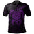 Tahiti Polynesian Custom Polo Shirt Vintage Polynesian Turtle (Purple) Unisex Purple - Polynesian Pride