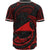 Tokelau Polynesian Baseball Shirt - Red Tribal Wave - Polynesian Pride