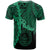 Palau Polynesian Custom T Shirt Tribal Wave Tattoo Green - Polynesian Pride