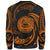 American Samoa Polynesian Custom Personalised Sweater - Orange Tribal Wave - Polynesian Pride