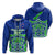 New Zealand South Island (Te Waipounamu) Pride Zip Hoodie LT12 Unisex Blue - Polynesian Pride