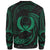 Pohnpei Polynesian Custom Personalised Sweater - Green Tribal Wave - Polynesian Pride