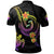 Nauru Custom Polo Shirt Plumeria Flowers with Spiral Patterns - Polynesian Pride