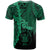 Niue Polynesian T Shirt Tribal Wave Tattoo Green - Polynesian Pride