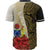 Cook Islands Polynesian Baseball Shirt - Coat Of Arm With Hibiscus Gold - Polynesian Pride