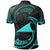 Tokelau Polynesian Custom Polo Shirt Neon Blue Tribal Wave - Polynesian Pride