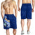 Guam Personalised Men's Shorts - Guam Seal Polynesian Patterns Plumeria (Blue) - Polynesian Pride