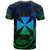 Wallis and Futuna Polynesian Custom T Shirt Blue Tribal Wave Ver.02 - Polynesian Pride