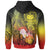 Custom Samoa Zip up Hoodie Humpback Whale with Tropical Flowers (Yellow) - Polynesian Pride