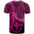 Hawaii Polynesian Custom T Shirt Tribal Wave Tattoo Pink - Polynesian Pride