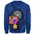 American Samoa Polynesian Sweater - Floral With Seal Blue - Polynesian Pride