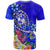 Tonga T Shirt Turtle Plumeria (BLUE) - Polynesian Pride