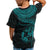 Tonga Polynesian Custom T Shirt Tonga Waves (Turquoise) - Polynesian Pride