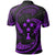 Kosrae Micronesia Custom Polo Shirt Purple Tribal Wave - Polynesian Pride