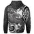 Polynesian Wallis and Futuna Zip up Hoodie White Shark Polynesian Tattoo - Polynesian Pride