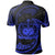 Samoa Polynesian Custom Polo Shirt Blue Tribal Wave - Polynesian Pride