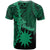 Nauru Polynesian T Shirt Tribal Wave Tattoo Green - Polynesian Pride