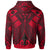 Kosrae Custom Zip up Hoodie Red Seal with Polynesian Tattoo - Polynesian Pride