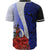 Vanuatu Polynesian Custom Personalised Baseball Shirt - Coat Of Arm With Hibiscus Blue - Polynesian Pride