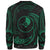 Yap Polynesian Sweater - Green Tribal Wave - Polynesian Pride