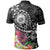 Hawaii Polynesian Polo Shirt Hawaii Seal With Turtle Plumeria (Black) - Polynesian Pride