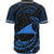 Tokelau Polynesian Custom Personalised Baseball Shirt - Blue Tribal Wave - Polynesian Pride