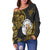 Niue Women's Off Shoulder Sweaters - Abstract Style - Polynesian Pride