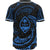 Guam Polynesian Custom Personalised Baseball Shirt - Blue Tribal Wave - Polynesian Pride