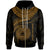 American Samoa Polynesian Zip up Hoodie American Samoan Waves (Golden) Unisex Golden - Polynesian Pride