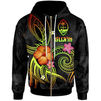 Guam Polynesian Zip up Hoodie Legend of Guam (Reggae) Unisex Reggae - Polynesian Pride