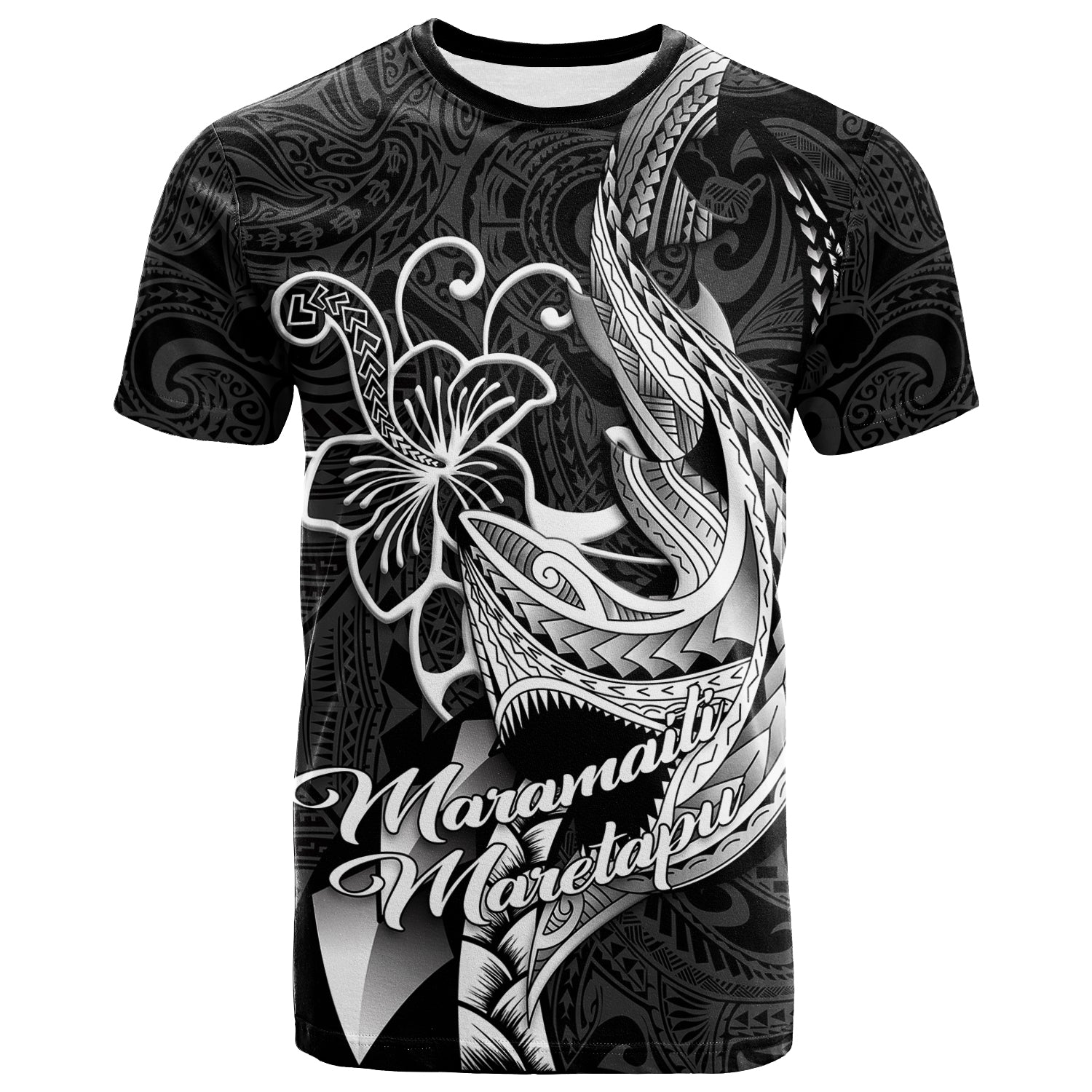 Maramaiti Maretapu - Polynesian Shark Tattoo Hawaii Tribal T-Shirt Kid - LT12 - Polynesian Pride