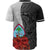 Guam Polynesian Custom Personalised Baseball Shirt - Coat Of Arm With Hibiscus White - Polynesian Pride