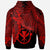 Polynesian Hawaii Custom Zip up Hoodie Tribal Wave Tattoo Red - Polynesian Pride