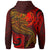 Yap Zip up Hoodie Red Shark Polynesian Tattoo - Polynesian Pride