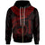 Polynesian Hawaii Zip up Hoodie Hawaiian Waves (Red) Unisex Red - Polynesian Pride