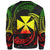 Wallis And Futuna Polynesian Sweater - Reggae Tribal Wave - Polynesian Pride