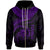 Tuvalu Polynesian Zip up Hoodie Tuvalu Waves (Purple) Unisex Purple - Polynesian Pride