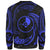 Yap Polynesian Custom Personalised Sweater - Blue Tribal Wave - Polynesian Pride