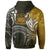 Samoa Zip up Hoodie Samoa Seal Wave Style (Gold) - Polynesian Pride