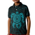 American Samoa Polynesian Polo Shirt Vintage Polynesian Turtle (Turquoise) - Polynesian Pride