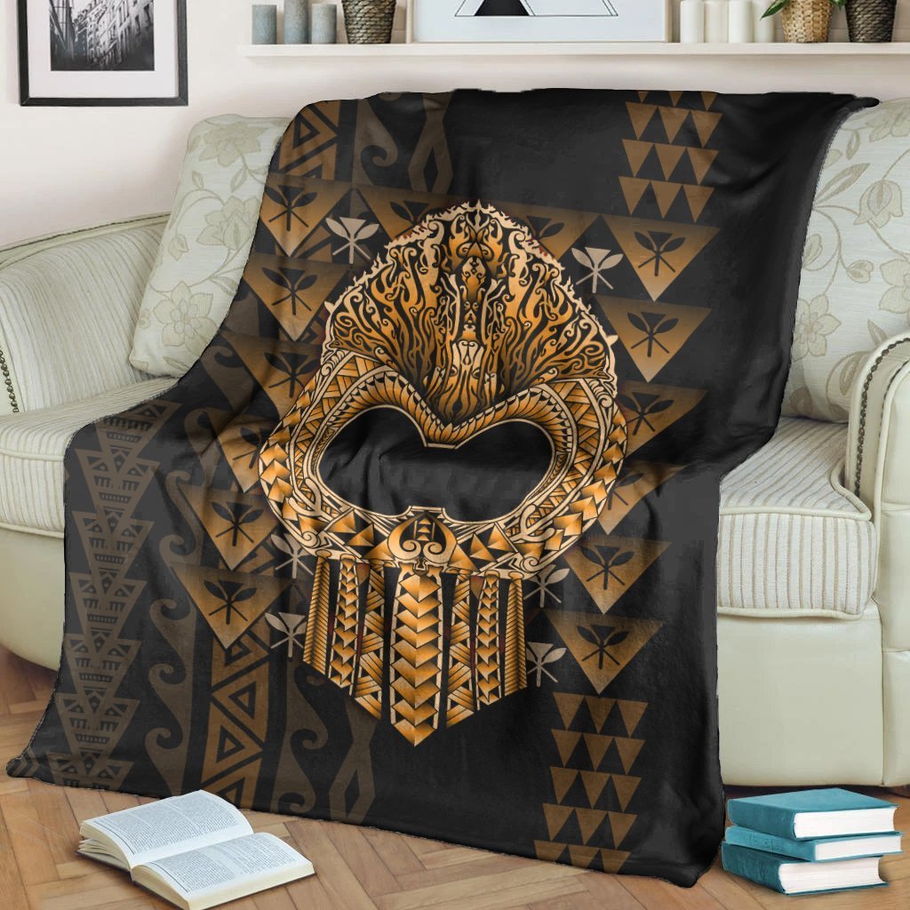Hawaii Polynesian Blanket - Ikaika Hawaiian Black gold - Polynesian Pride