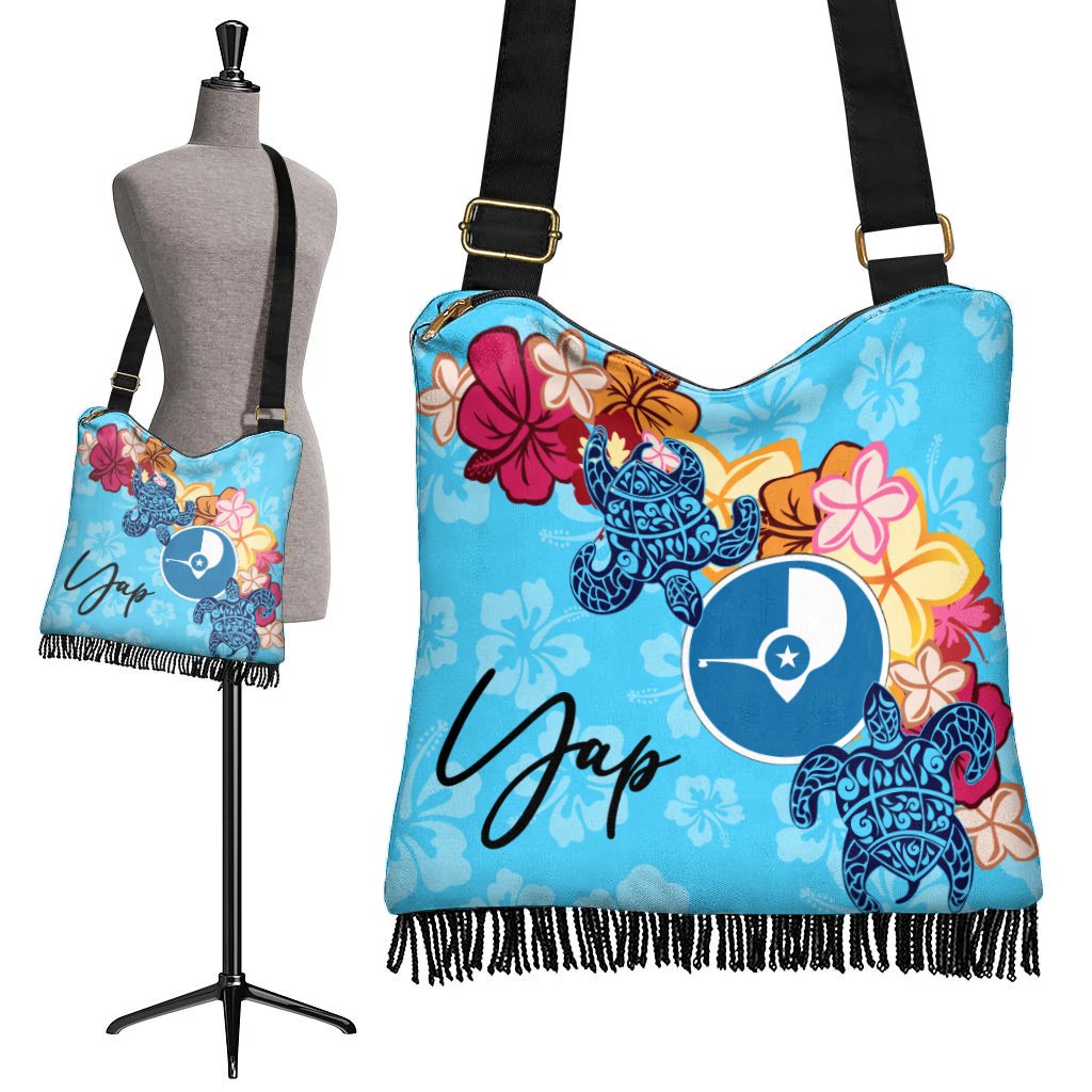 Yap Boho Handbag - Tropical Style One Size Boho Handbag Blue - Polynesian Pride